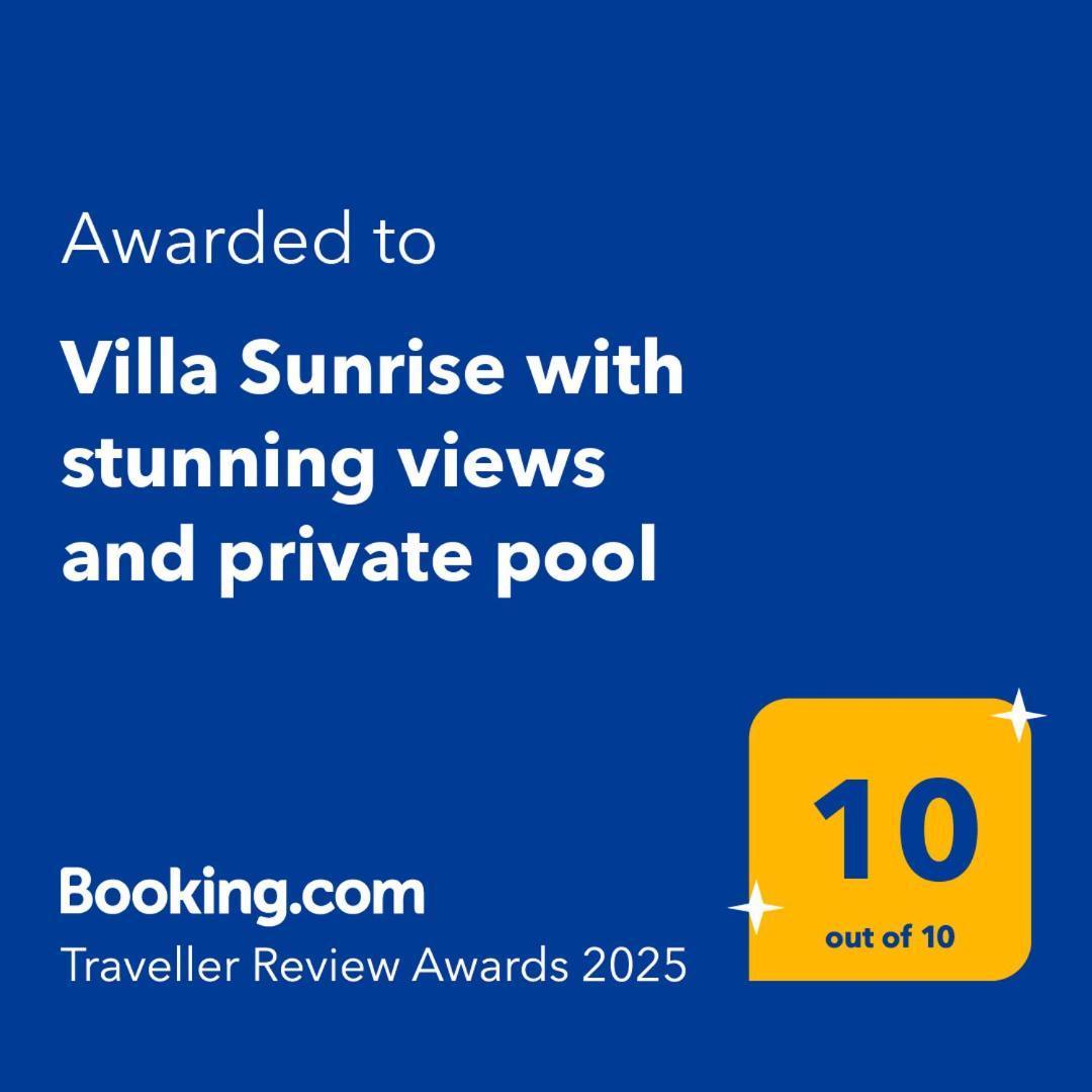 Villa Sunrise With Stunning Views And Private Pool Katokhorion  Luaran gambar